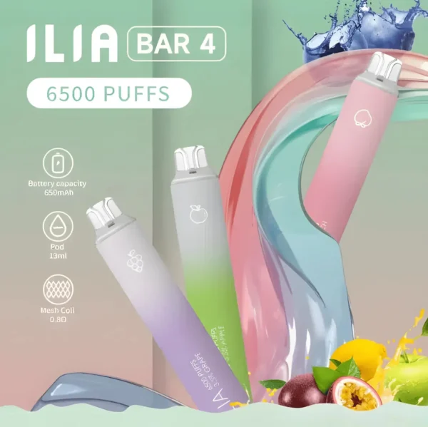 ILIA Bar4 6500口 一次性｜聚會社交熱點｜冰點刺激與立體煙霧平衡