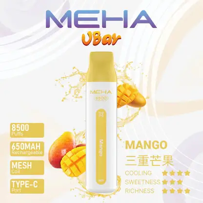 MEHA-8500口-VBar小白條-5.webp MEHA VBar 小白條 8500 電子煙 | 繁忙通勤間快速填補空檔 | 簡約外型呈現一致輸出品質與獨特細膩煙霧質感