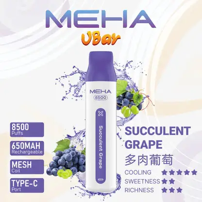 MEHA-8500口-VBar小白條-7.webp MEHA VBar 小白條 8500 電子煙 | 繁忙通勤間快速填補空檔 | 簡約外型呈現一致輸出品質與獨特細膩煙霧質感
