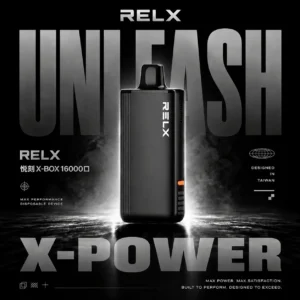 ChatGPT Image 2026年8月7日 下午06_24_35 RELX 悅刻 X-BOX 16000口換彈拋棄式電子煙套裝|日常外出隨身攜帶|雙段功率調節搭配Mesh網芯展現穩定霧感與細膩口感層次
