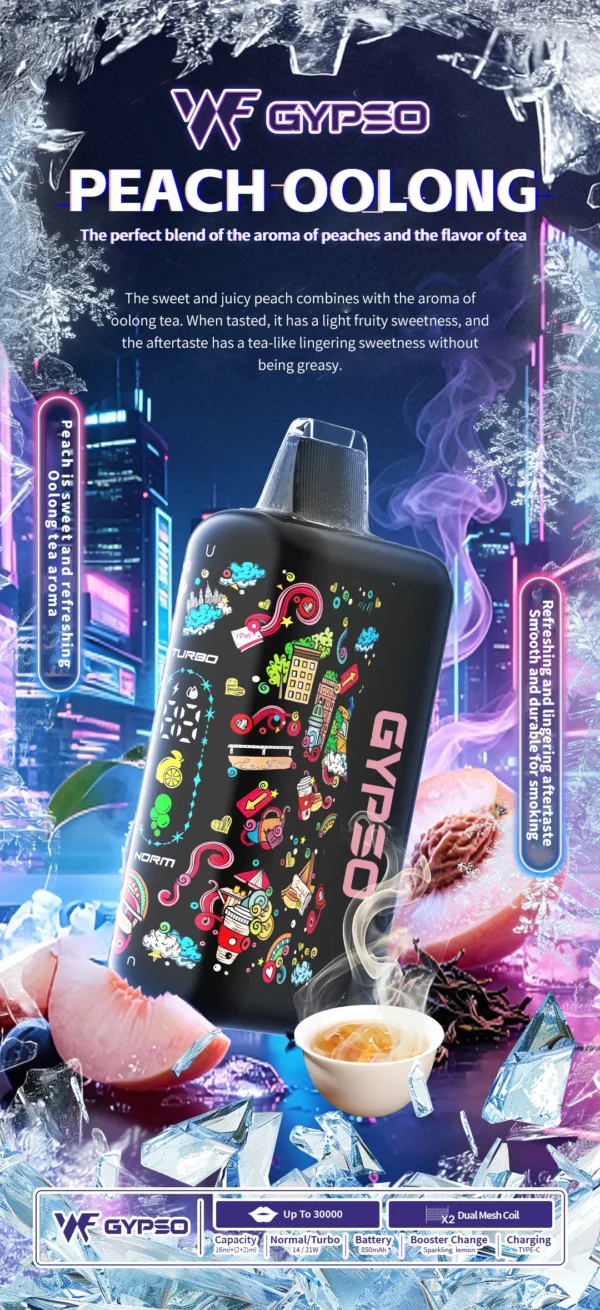 GYPSO 滿天星 30000口拋棄式電子煙｜日常娛樂隨身攜帶｜雙模式功率調節呈現穩定霧感與細膩風味層次體驗