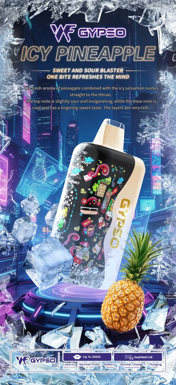 GYPSO 滿天星 30000口拋棄式電子煙｜日常娛樂隨身攜帶｜雙模式功率調節呈現穩定霧感與細膩風味層次體驗