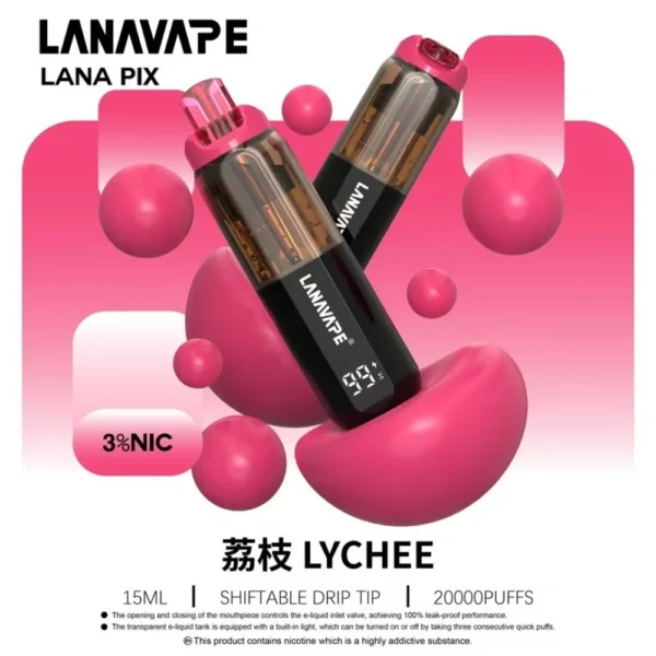 LANA PIX 閃光彈 20000口拋棄式電子煙｜日常娛樂隨身攜帶｜爆汁口感搭配綿密霧感展現持久且穩定的層次觸感