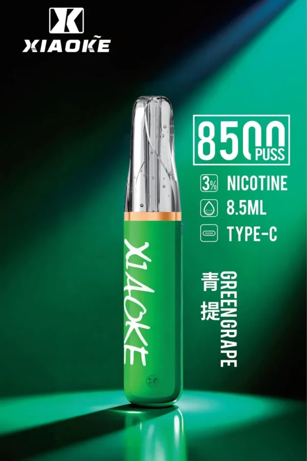 XIAOKE 梟客 8500口拋棄式電子煙｜日常通勤隨身攜帶｜穩定輸出保持綿密霧感展現持久且均衡的口感層次觸感