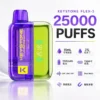 KEYSTONE FLEX-3 鑰石 25000口磁吸換彈拋棄式電子煙套裝｜日常外出隨身攜帶｜三段功率調節搭配Mesh網芯展現穩定霧感與滿足口感層次【買一盒煙彈送主機】