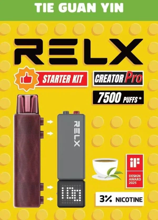 RELX 悅刻 Creator積木 7000口拋棄式電子煙套裝｜日常娛樂隨身攜帶｜積木系列創意設計搭配綿密霧感展現細膩口感層次體驗